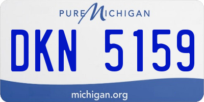 MI license plate DKN5159