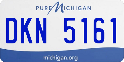 MI license plate DKN5161