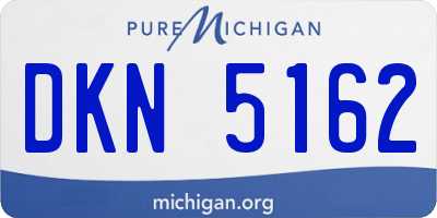 MI license plate DKN5162