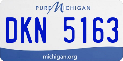 MI license plate DKN5163
