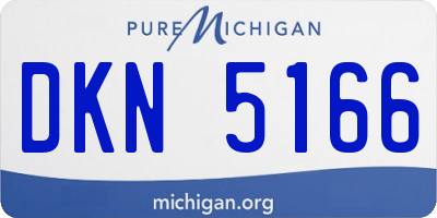 MI license plate DKN5166