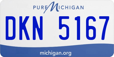 MI license plate DKN5167
