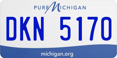 MI license plate DKN5170