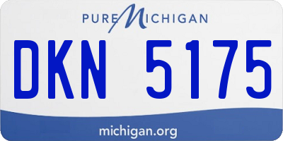 MI license plate DKN5175