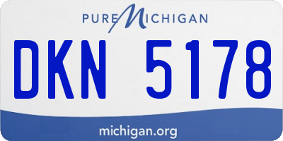 MI license plate DKN5178