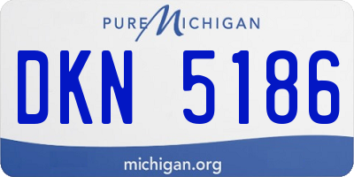 MI license plate DKN5186