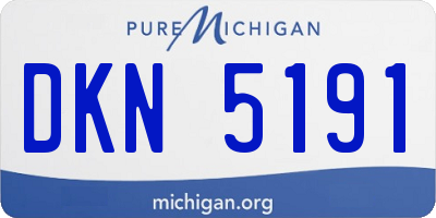 MI license plate DKN5191
