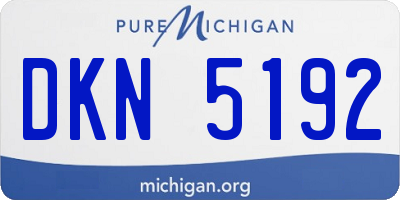 MI license plate DKN5192