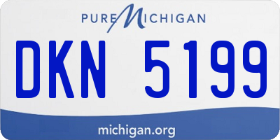 MI license plate DKN5199