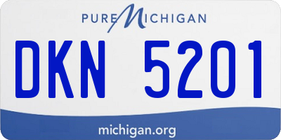 MI license plate DKN5201