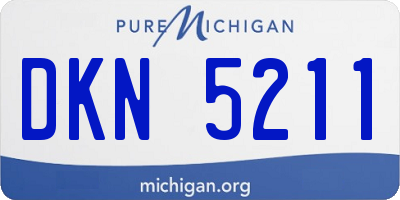 MI license plate DKN5211