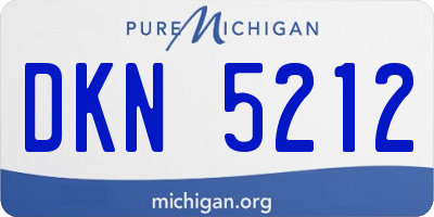 MI license plate DKN5212
