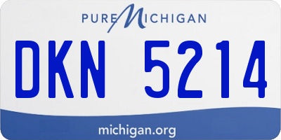 MI license plate DKN5214
