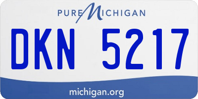 MI license plate DKN5217