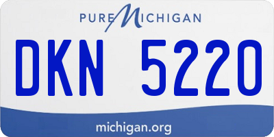 MI license plate DKN5220