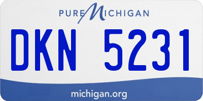 MI license plate DKN5231