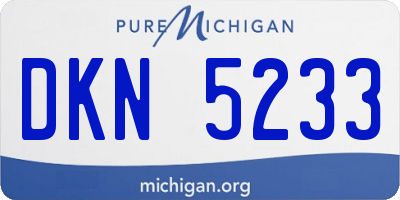 MI license plate DKN5233
