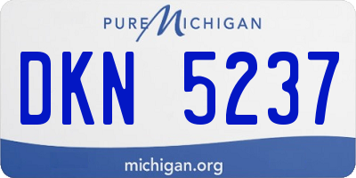 MI license plate DKN5237