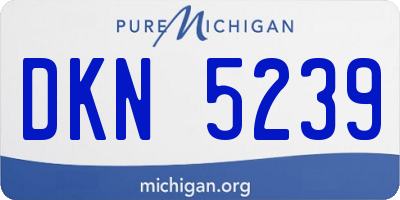 MI license plate DKN5239