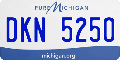 MI license plate DKN5250