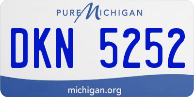 MI license plate DKN5252