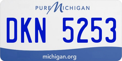 MI license plate DKN5253