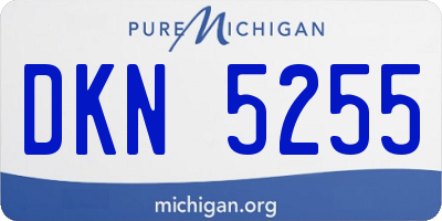 MI license plate DKN5255