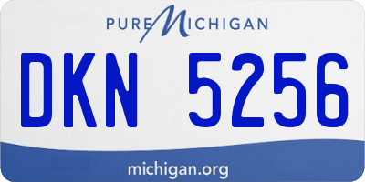 MI license plate DKN5256
