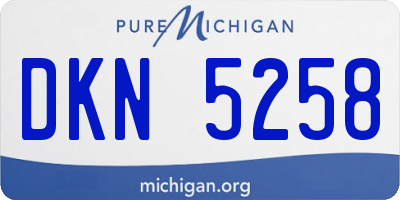 MI license plate DKN5258