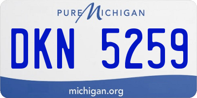 MI license plate DKN5259