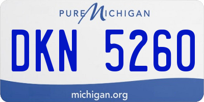 MI license plate DKN5260