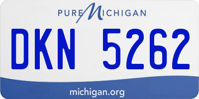 MI license plate DKN5262