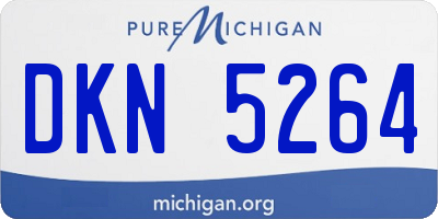 MI license plate DKN5264