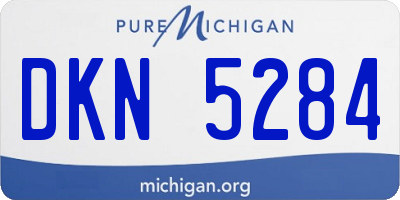 MI license plate DKN5284