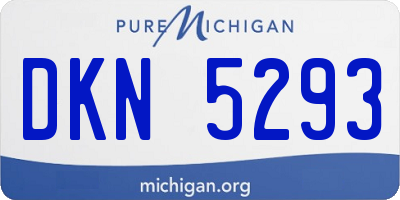 MI license plate DKN5293