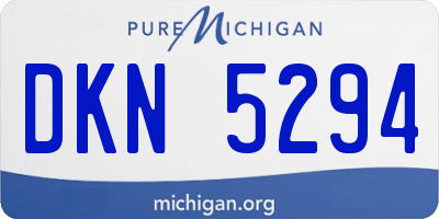 MI license plate DKN5294