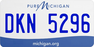 MI license plate DKN5296
