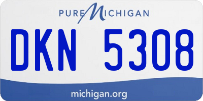 MI license plate DKN5308