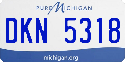 MI license plate DKN5318