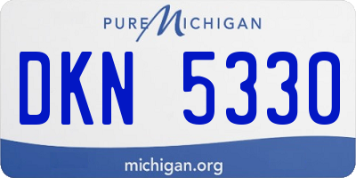 MI license plate DKN5330