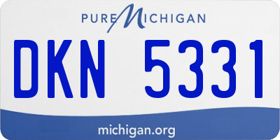 MI license plate DKN5331