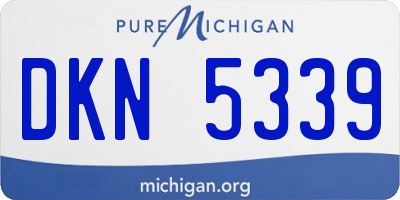 MI license plate DKN5339