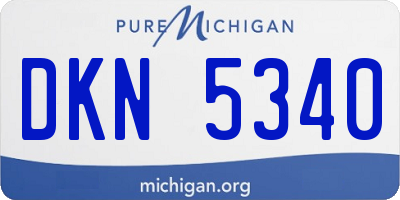 MI license plate DKN5340