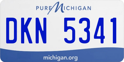MI license plate DKN5341