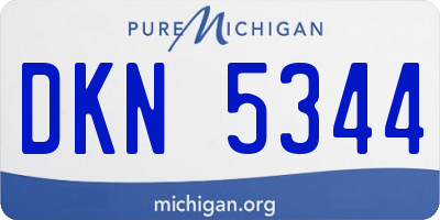 MI license plate DKN5344