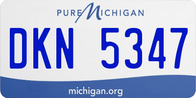 MI license plate DKN5347