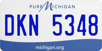 MI license plate DKN5348