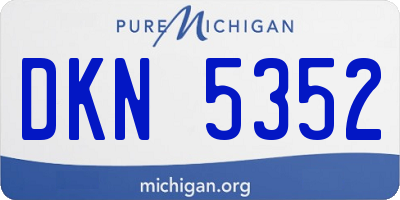 MI license plate DKN5352
