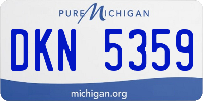 MI license plate DKN5359