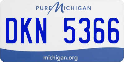 MI license plate DKN5366